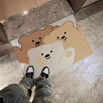 디자인 코일 현관매트, 특대형, 3종곰돌이