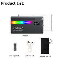 촬영 방송 조명Mcoplus RGB LED 비디오 라이트 사진 채우기 디 밍이 가능한 CRI95 2500-9000K 캐논 호환 니, 01 KDV140