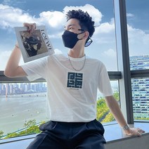 TX5558여름티셔츠남반팔상의건달반팔화이트