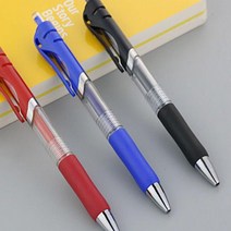 필기감 좋은 볼펜 3색 문구류 안번지는 볼팬 특이한볼펜 얇은볼펜 이니셜볼펜 귀여운볼펜 신기한볼펜, 블루(c)