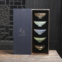 중국차 찻잔 세트 도자기 세리믹 고급 선물용 포장, F.포페이즈(명상)  80ml