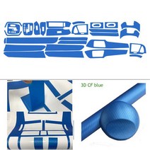 쉐보레 캡티바 중앙 제어 패널 문 손잡이 탄소 섬유 스티커 데칼 자동차 스타일링 액세서리 2007-2011 년, 01 Left Hand Drive, 05 3D CF blue