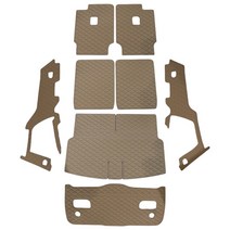 차팡 트렁크매트 지프 그랜드체로키 L 5세대(21년-) 써밋 6인승 차박매트 풀커버 + 도어매트, 그랜드체로키 L 5세대(21년~), 오버랜드 7인승, [SS]새들브라운