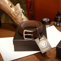 RC28 50대남자벨트 스웨이드 가죽 다크브라운