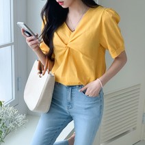 [바보사랑] 겟잇미 그닝르 꼬임 라운드 여성 블라우스