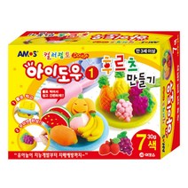 PGM*^몰아모스 아이도우 후르츠 만들기 AM-827 점토공예 칼라믹스 놀이 공작도구 고무찰흙 문구류 찱흙 컬러클레이 재료 세트^^췤pgm, a^^옵션없슴
