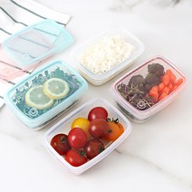 홈하우스 국산 실리콘 밥팩 냉동밥 전자레인지 밀폐 소분용기 620ml 2개 세트, 직사각 620ml 반반 4개세트