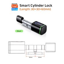 지문자물쇠 안전고리 사물함자물쇠 Tuya-앱 지문 RFID 카드 블루투스 유로 실린더 스마트 도어 잠금 알렉, 02 K1TYB30 30_05 A50B50