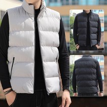 빅사이즈 패딩조끼 경량 지퍼 하이넥 사무실 단체 패딩 베스트 (XL~5XL)