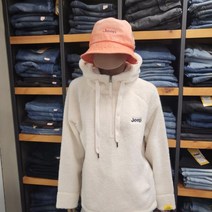 [지프] 쭈리 덧방 아노락 뽀글이 후드 티셔츠 -GL4THF401