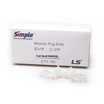 LS전선 RJ-45 커넥터(PLUG) (CAT.5E 100개), 1개