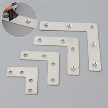 보강 연결 철물 스텐 꺽쇠 평철 코너철 ㄱ자 10P, 사이즈, 60x60mm