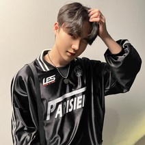 스포티 남여공용 맨투맨 긴팔 스트릿 캐주얼 카라 롱슬리브