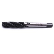 M6 x 1mm 검정색 1300HV HSS 나선형 플루트 기계 나사 탭 드릴 질화 코팅 1 개, 한개옵션0