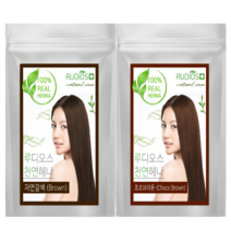 루디오스 100% 천연 헤나 인도 직수입, 흑색, 레드