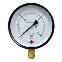 삼성계기 일반 압력계 진공계 연성계 A타입 100파이 측정공구 센서 수도배관 배관 소방배관, (선택_100파이 2bar_)