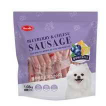 [한정수량 특가] 바우와우 블루베리 소세지 1.08kg (20gx54개), 단품