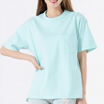 여성 반팔티 라운드티 홈웨어 티셔츠 면티 아쿠아