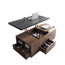 리프트테이블 트랜스포머 기능식 높이조절 거실용, 3.그레이 테이블 스툴4