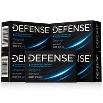 [정품] Defense Soap 남성용 천연 티트리 바 비누 5팩 | 티트리 오일 및 유칼, Classic, 4.2 Ounce (Pack of 5)