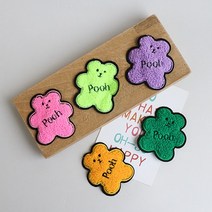 뽀글이 곰돌이 와펜 자수패치