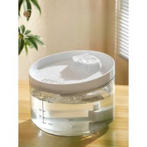 강아지 정수기 강아지급수기 음수대 자동 야간 외출, 1.5L 투명 정수기
