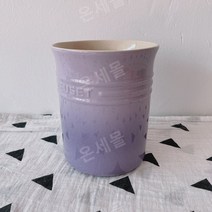 르크루제 수저통 그라데이션 컬러 주방 도구 버킷 저장 탱크 냄비 삽 좌석이있는 프랑스 르를 꽃병 보관 튜브로 사용할 수 있습니다., 보라색 튜브
