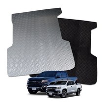쉐보레 콜로라도 2022포함 고무 트렁크 화물칸 적재함 매트, 그레이