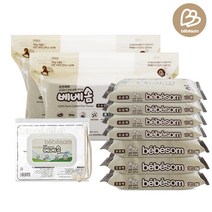 베베솜 무표백 순면 신생아 건티슈 아기 물티슈 SET 5, 무표백 순면 건티슈 SET 5