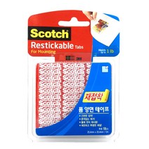 나skswint_3M Scotch R100 스카치 재점착 폼 양면 테이프 18매입 강한접착 두꺼운 공작용 용이프 강력접착 재접착 부착 장식용 학습용 테잎 재이프♥winters, ♥나누리겨울!
