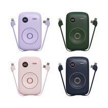 샤오미 리버필 빈티지 보조배터리 10000mAh PD3.0, 그린