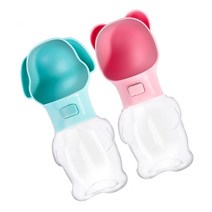 댕블러 강아지 산책 휴대용 물통 물병 반려견 산책도우미 고양이 애견 물통, 안식일 핑크곰돌이