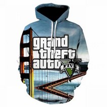 GTA 5 핫 게임 긴 소매 스웨터 유니 후드 아동 의류 캐주얼 키즈 탑스 그랜드 도난 자동 인쇄 의상