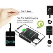 무선충전패치 안드로이드 c 타입용 무선 충전 수신기 패치 범용 마이크로 Usb C 타입 고속 충전기 어댑터 600-8000ma C5j3, [02] B, 1개