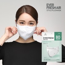 에버프레쉬 KF80 새부리형 중형 마스크 국산 화이트, 1매