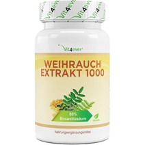 독일직구 유향 추출물 360캡슐 1일 제공량 (2캡슐)당 1000mg 분. 65% Boswellia Acid 100% Boswellia Serrata 무첨가 및 필러 비건 프리미엄 품질 Vit4에버, 수량, 상세참조