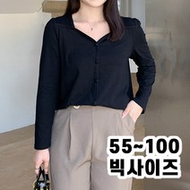 스코프어스 빅사이즈 여성 카라 라인 니트 티셔츠 WC10