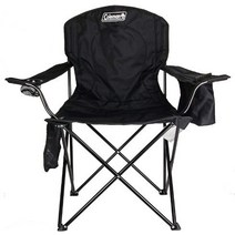 콜맨 캠핑용품 4캔 쿨러 내장 캠핑의자 블랙 Coleman Camping Chair with Built in 4 Can Cooler, Black_One Size