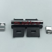 1Pcs 자동차 스타일링 3D 크롬 금속 앞섶 그릴 로고 배지 콰트로 아우디 A4 A5 A7 A3 A8 S3 S4 S5 S6 Q2 Q3 Q5 Q7, Silver Red Letter