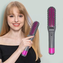 Kiboer 빗 고데기 매직기 접이식 고데기 4단 온도 헤어케어 급속 발열 항온 겸용, 블랙