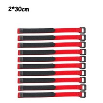 10 PC 2*50cm 재 가능한 고정 자전거 타이 나일론 후크 및 루프 내구성 멀티 목적 자기 접착 스트랩 케이블, 02 Type2 A1, 한개옵션1
