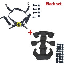 오픈페이스헬멧 클래식 오토바이 웬디의 서스펜션 시스템 사냥 전술 메모리 폼 카펫, 7.black-set