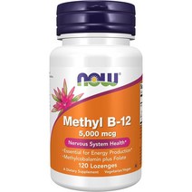 나우푸드 Methylcobalamin 메틸코발라민 엽산 비타민B12 5mg 메틸코발아민 1, 메틸코발라민 비타민B12 120정, 1개, 120개