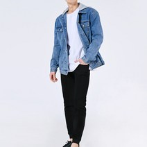 남여공용 봄 가을 패션 캐주얼 남자후드청자켓 워싱 연청 중청 모자탈부착 빈티지 커플청자켓