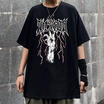 하라주쿠 디아블로 손프린트 반팔티남