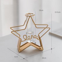 파티룸 렌탈스튜디오 꽃병 북유럽 철제 꽃병 심플 글라스 골든 프레임 플라워 스탠드 화분 메탈 랙 병 장식 홈 데코레이션 jarrone, [10] Fivepointed star