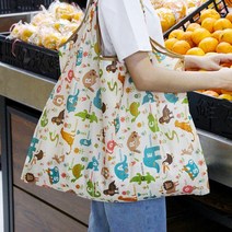 대자시장가방 시장가방 마켓백 장바구니 접이식시장 리사이클링백 에코백 마켓백 데일리백 가방, 스카이나뭇잎