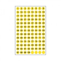 일반스티커 321(7매) 세모네모 견출지 스티커 라벨 일반스티커, 형광노랑