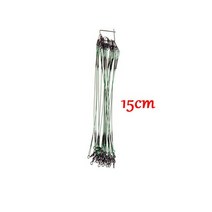 20Pcs 야외 낚시 미끼 후크 추적 철강 와이어 파이크 롤링 회전 스냅 카드 15/20/25CM, 01 15cm