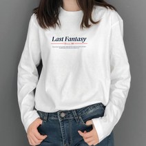 험블스튜디오 감성 레터링 심플 라운드 여성 면 긴팔티 2color